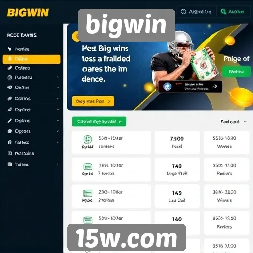 exploração das funcionalidades do site bigwin